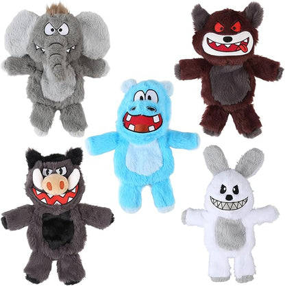 Bzonsmart Dog Squeaky Toys.Tough Plush Chew Toys Bundle for Small Medium Large Breed Chewer.Interactive Dog Toys to Keep Them Busy .Durable Anti-Boredom Dog Toys for Teething Chewing Playing Training