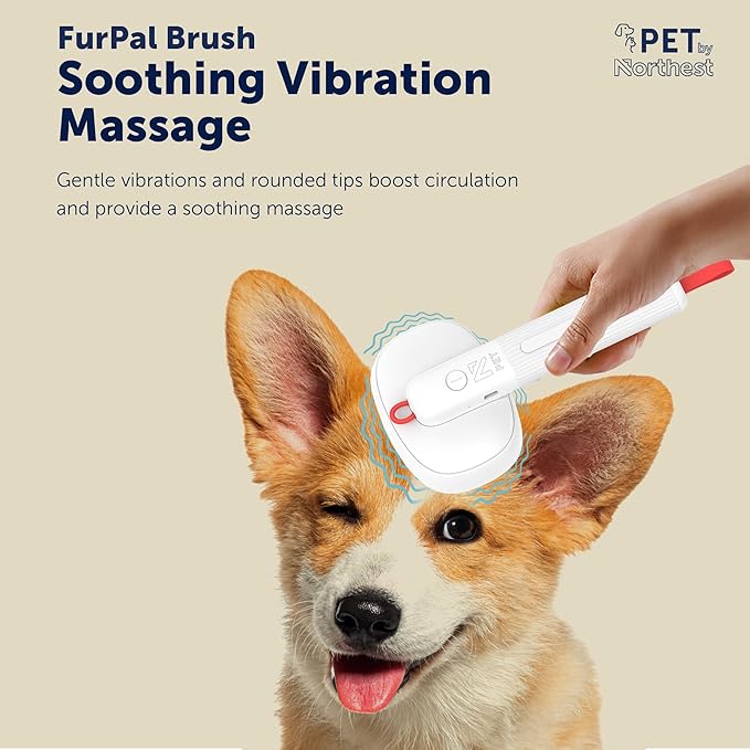 Multifunctional Pet Brush, Dog Brush for Shedding, Cat Brush for Shedding, Grooming & Hair Removal, Deshedding Dog Brush, Cat Brushes for Indoor Cats, Vibrating Massage & Negative Ionic Technology.