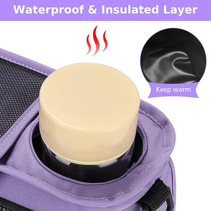 Accmor Universal Stroller Organizer with Insulated Cup Holder Detachable Phone Bag and Shoulder Strap,Stroller Bag Caddy Organizer Fits for Uppababy, Baby Jogger, Britax Strollers