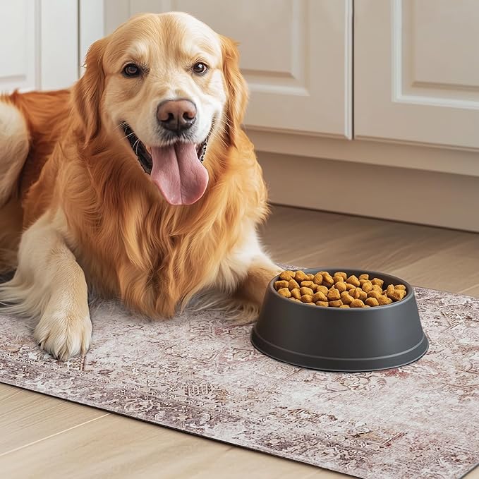 Dog Food Mat for Floors Waterproof Quick Dry Pet Placemat Cat Feeding Bowls Mats for Food and Water, Eco-Friendly Dog Accessories Diatomite Pets Supplies 16" X 24"