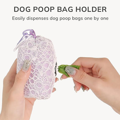 Dog Poop Bag Holder with Clip, Stylish Doggy Waste Bag Dispenser for Dog Leash, Durable Portable Poop Bag Carrier No Include Poop Bag Inside
