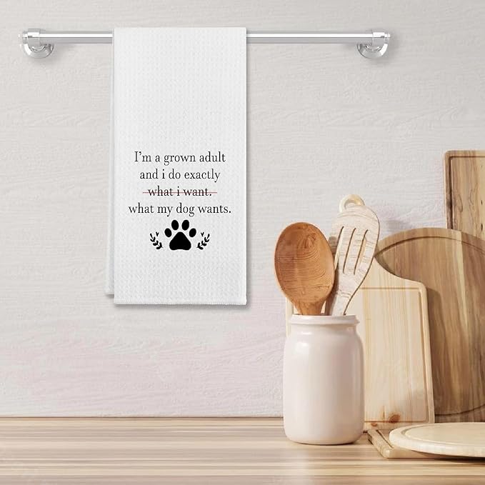 EIONEY Modern Multi3 Cotton Kitchen Cloths, 24 x 16 Inches, Dish Towels & Tea Towels, Dog Lovers Gift