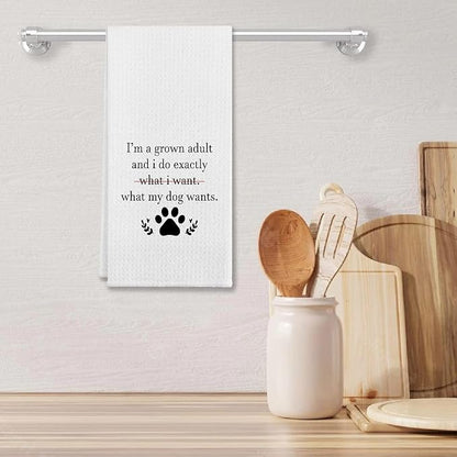 EIONEY Modern Multi3 Cotton Kitchen Cloths, 24 x 16 Inches, Dish Towels & Tea Towels, Dog Lovers Gift