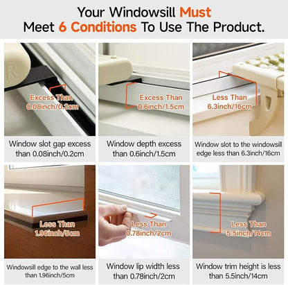 MEWOOFUN Window Sill Perch for Indoor Cats, One-Step Sliding Clamping Slot Adjustment Window Hammock With Removable Covers, Cat Bed for Windowsill & Bedside (Green, Large)