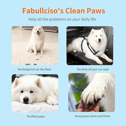 Dog Paw Cleaner with Soft Silicone Brush & No-Rinse Foam – Gentle Mud, Dirt, and Odor Removal for Dogs and Cats – Includes Moisturizing Paw Balm and Towel for Complete Paw Care