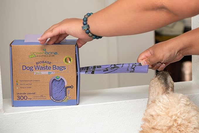 Greenbone BioBase Pull and Go Poop Bags 300 Bag Roll Unscented For Home or Yard Box Dispenser