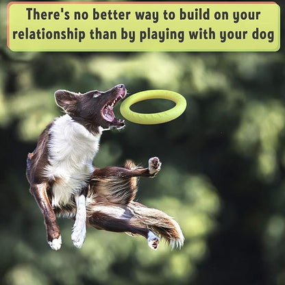 PetSpy Dog Ring Toy – Flying Ring for Outdoor Play, Floating Training & Fetch Toy for Throwing, Catching & Chewers – Durable EVA Flying Disc for Small, Medium & Large Dogs