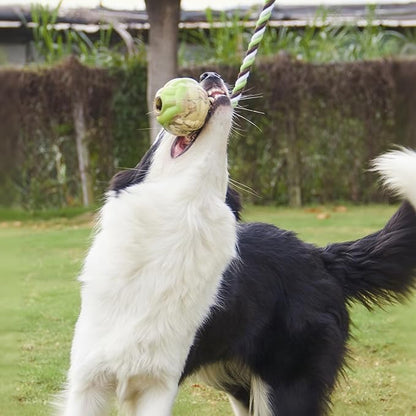 LOS ANDES Rope and Ball Dog Toy, Interactive Puppy Toy for Tug of War, Eco-Friendly Cotton Rope Toys, Medium/Small Dog Breed, Not Suitable for Dogs with Strong Aggressive Chewing