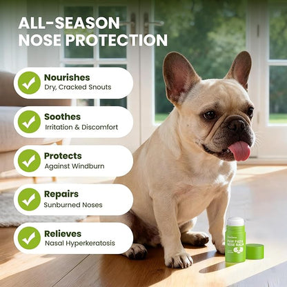 Lick-Safe Dog Paw & Nose Balm with Coconut Oil | All-Natural Moisturizer & Soother for Dry, Cracked Pads & Snout | Heat & Cold Pavement Protection Wax | Horse Hoof, Joint Care, 2.6 oz (75g)