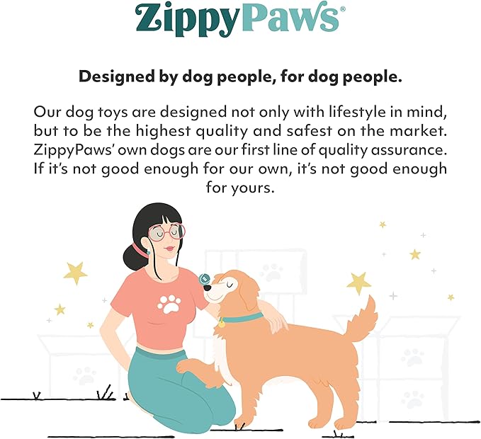 ZippyPaws RopeTugz - Durable Dog Pull Rope Toy, Interactive Tug of War for Large, Medium, & Small Dogs, Squeaky Pet Products to Keep Them Busy, Made with Heavy Duty Climbing Rope - Frog