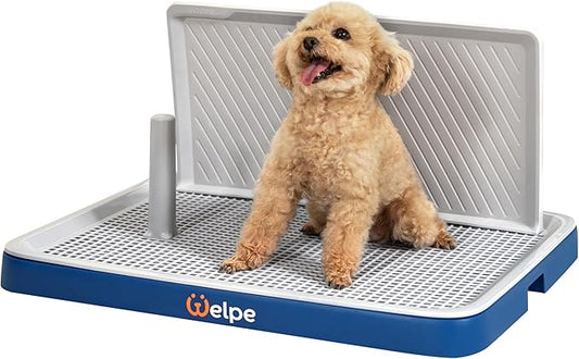 Welpe Dog Potty Tray with Pee Pad Holder - Perfect Indoor Potty Training Solution for Small and Medium Dogs. Say Goodbye to Messy Floors and Enjoy Stress-Free Training Success!