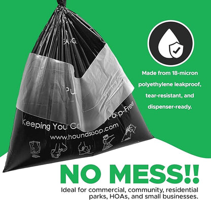 800 Count Pull-Strap Header Pet Waste Bags, 8 Header Packs of 100 Bags, Dog Waste Station Bags for HOA, Residential, XL and Strong, Easy Single Pull for Poop Station Dispensers