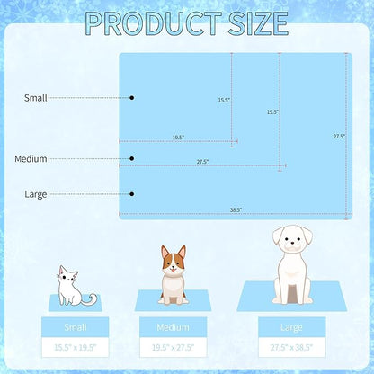 NACOCO Summer Pet Cooling Mat - Cat Dog Cushion Pad Sleeping Cool Lemon Comfortable Soft for Pets Kids and Adults (Dark Blue Lemon, L)