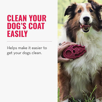 KONG - ZoomGroom - Dog Brush for Grooming and Shampooing - Red Brush for Large Dogs