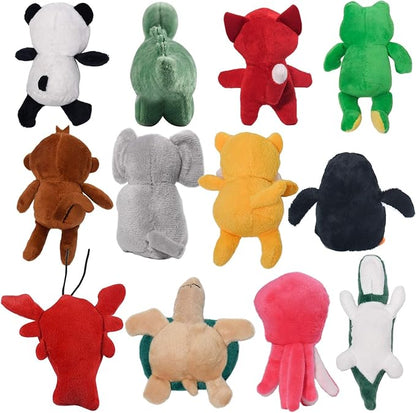 LEGEND SANDY Squeaky Dog Toys for Puppy Small Medium Dogs, Stuffed Samll Dog Toys Bulk with Plush Pet Doggie Toy Set, Cute Safe Pet Chew 12 Pack for Puppies Teething