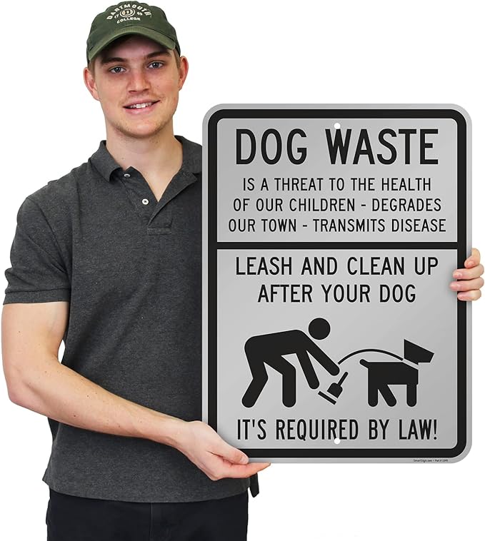 SmartSign Dog Waste Sign - 24 x 18 inch, Laminated Rustproof Aluminum, Made in USA