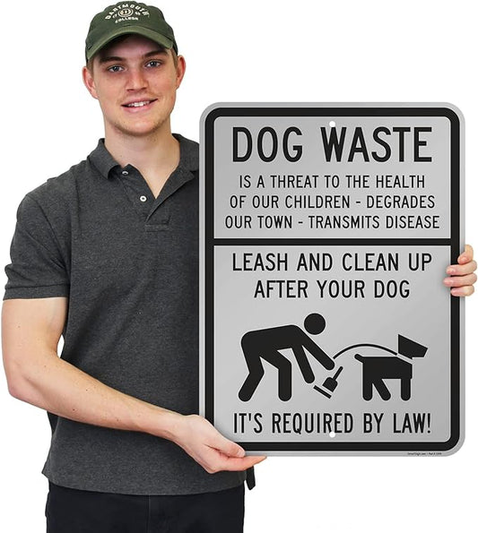 SmartSign Dog Waste Sign - 24 x 18 inch, Laminated Rustproof Aluminum, Made in USA