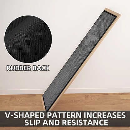 Kitchen Mat Set of 2 PCS, Cushioned Non Slip Rugs for Kitchen Floor, Absorbent Runner Comfort Standing Mats Washable for Kitchen, Office, Home (Black, 17.3"x30"+17.3"x71")