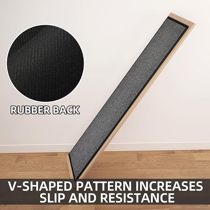 Kitchen Mat 1 PCS, Cushioned Non Slip Rugs for Kitchen Floor, Absorbent Runner Comfort Standing Mats Washable for Kitchen, Office, Home, 17.3"x47" (Black)