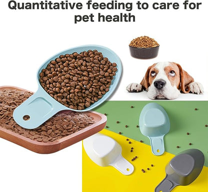 3PCS Dog Food Scoop 1 Cup, Plastic Pet Food Scoop with Measuring Lines 1/2 Cup 1/4 Cup for Dogs Cats Birds and Rabbits