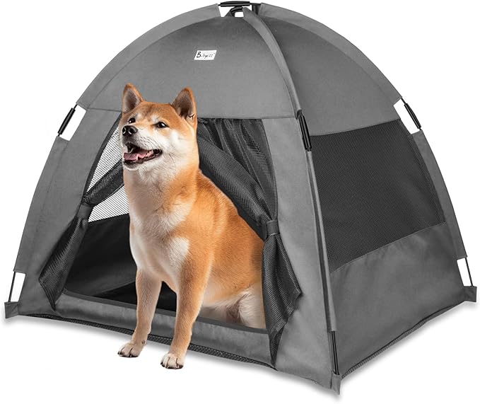 Cat Tent Outdoor/Indoor, Cat and Dog Waterproof Tent House, Outdoor Dog Bed Washable, Indoor/Outdoor Cave Nest Bed Small Dog Tent for Cat, Bunny and Small Animal (Gray, L)
