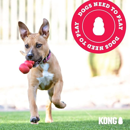 KONG Puppy Tires - Dog Chew Toy for Puppies - Stuffable Dog Toy for Treats & Snacks - Natural Rubber Chew Toy for Teething Puppy - for Medium/Large Puppies - Randomly Provided Color
