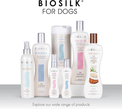BioSilk for Dogs Silk Therapy Dog Detangling Conditioner, Dog Coat Conditioner to Help Smooth Knots and Tangles and Support Soft Manageable Coats during Routine Grooming, 12 Fl Oz - 6 Pack
