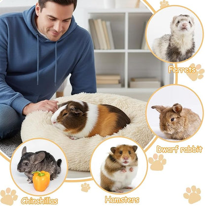 Guinea Pig Beds Hamster Beds Rabbit Hideout Thickened and Warm Winter Guinea Pig Beds for Dwarf Rabbits Chinchillas Hamsters Ferrets Hedgehogs Light Brown