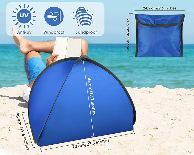Mini Tent for Pets Small Dog Tent for Beach Portable Pop Up Sun Shade Shelter with Phone Compartment for Puppy and Large Cats Small Animals Sun Canopy for Camping and Outdoor