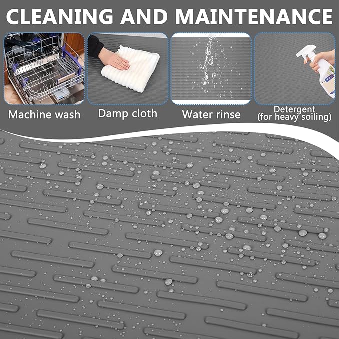 Dog Grooming Table Mat Pad Non Slip - 28" x 19.7" Silicone for Cat Litter Mat, Waterproof Soft Pet Grooming Table Mats for Home Use & Professional Salon