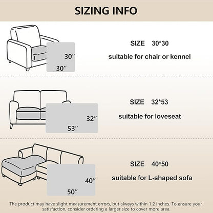 gogobunny 100% Double-Sided Waterproof Dog Bed Cover Pet Blanket Sofa Couch Furniture Protector for Puppy Large Dog Cat, Reversible (40x50 Inch (Pack of 1), Dark Cream/Light Cream)