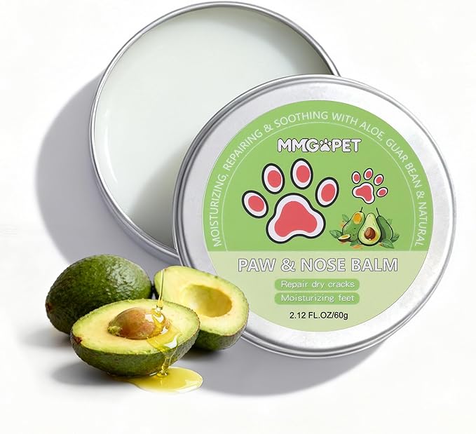 Paw Balm for Dogs and Cats, Paw Pad Balm with Avocado Oil & Witch Hazel, Beeswax Paw Cream for Dry, Cracked Pads, Lick-Safe Pet Paw Care, 2.1 oz