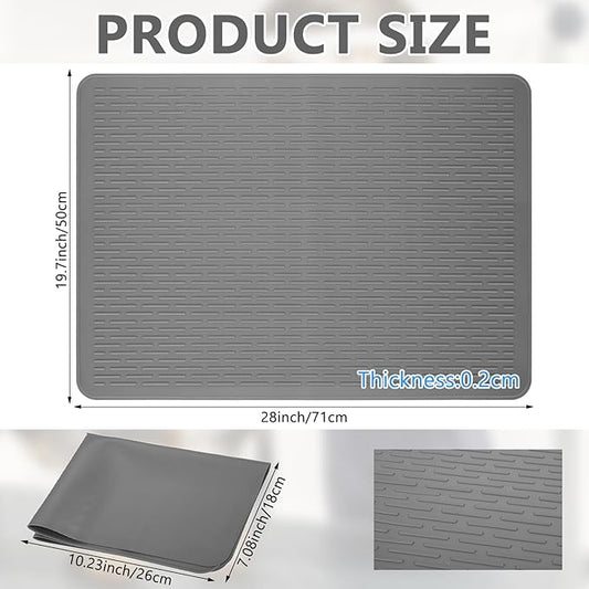 Dog Grooming Table Mat Pad Non Slip - 28" x 19.7" Silicone for Cat Litter Mat, Waterproof Soft Pet Grooming Table Mats for Home Use & Professional Salon