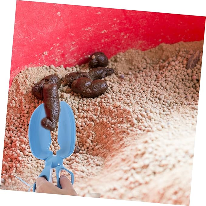 balacoo Pooper Scooper, Portable Pet Pickup Clip, Waste Picker, Scissor Shovel Clamp for Pet Dog Puppy Cat, Indoor Outdoor Cleaning Tools, Blue