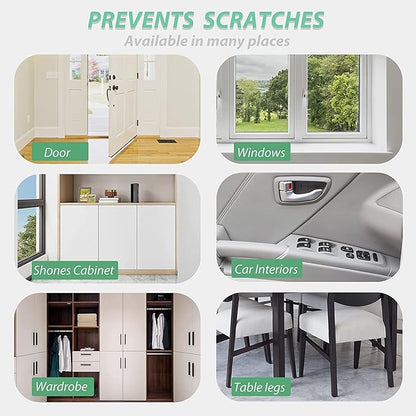 Anti-Cat Scratch Furniture Protector, 200" x 12", Single-Side Cat Couch Scratch Protector with 50 Twist Pins + 1 Scraper