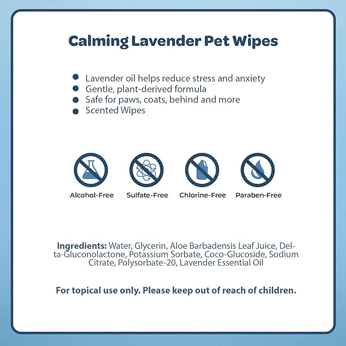 Best Pet Supplies 8" x 9" Large Dog Wipes - Cleaning and Deodorizing for Paws and Coat - Gentle Formula with Lavender Vitamin E for Puppies and Cats - 400 Count
