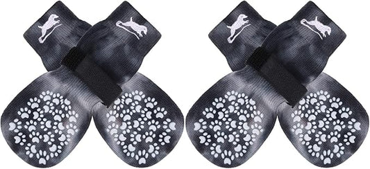 EXPAWLORER Anti Slip Dog Socks to Prevent Licking Paws, Dog Shoes for Hot Pavement, Dog Booties for Small Medium Large Senior Dogs, Traction Control Boots & Paw Protectors for Hardwood Floors