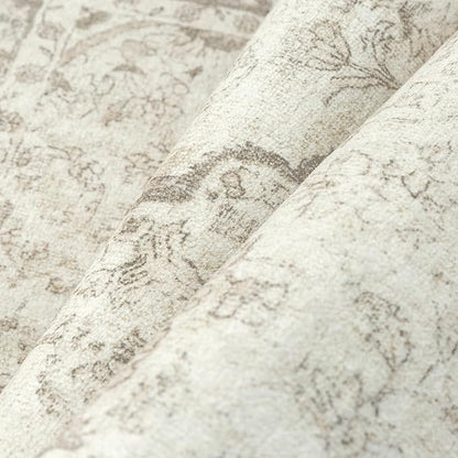 2x6 Runner Rug Beige Washable Hallway Kitchen Carpet Vintage Distressed Small Non Slip Low Pile Thin Bedroom Medallion Accent Throw Rug Laundry Living Room