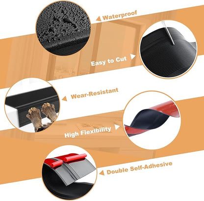 Dog Cat Scratching Window Sill Protector, Self-Adhesive Anti-Scratch Guard for Walls, Furniture - Slip Resistant Pet Shield