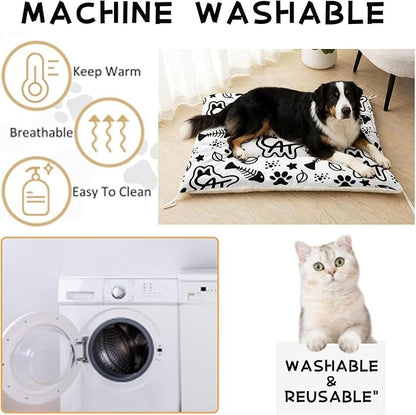 Dog Cat Bed Mat Ultra Soft Fluffy Pet Bed Washable Fashion Dog Crate Beds Comfy Comfy Pet Sleeping Pad Suitable for Pet Raised Bed(30"x26",Cat)
