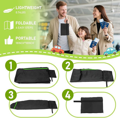Car Seat Bags For Airplane Travel, Gate Check Bag, Durable Travel Bag with Thickened Shoulder Straps and 2pcs Luggage Tags For Airplane