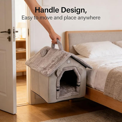 Indoor Cat House, Dog Tent for Indoor, Covered Dog Bed Pet House with Non-Slip Bottom, Indoor Cozy Cave for Kitten, Puppy & Small Pets