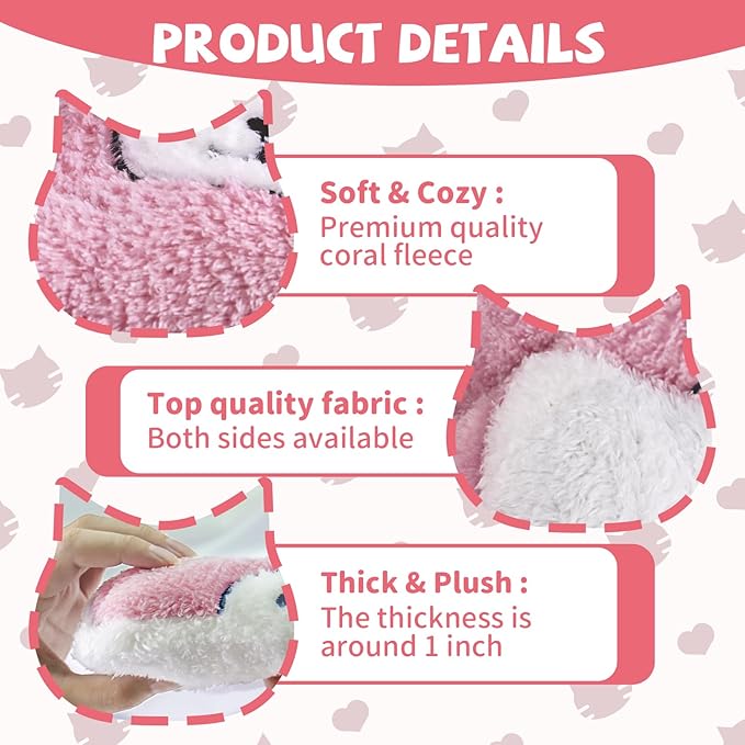 4 Pcs Guinea Pig Bed, Washable Rabbit Bunny Bed Mat Warm Small Animal Bed Pad Guinea Pig Pillow Pet Bed Mat for Chinchilla Hedgehog Ferret