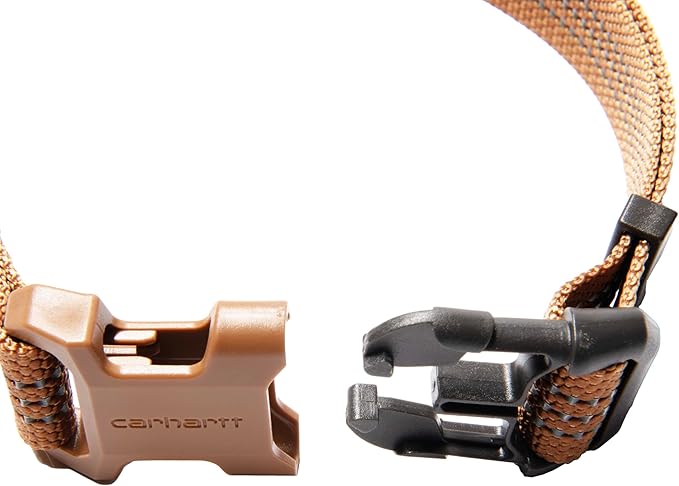 Carhartt Nylon Webbing Dog Collar, Fully Adjustable W/Durable Side Release Buckle, Carhartt Brown, Medium