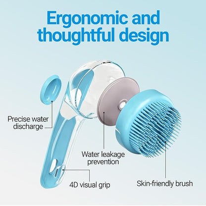 Pet Bath Brush, 2Pcs Dog Bath Brush 2 in 1 Dog Shampoo Brush with Built-in Soap Dispenser for Showering Long Short Haired Dogs Cats