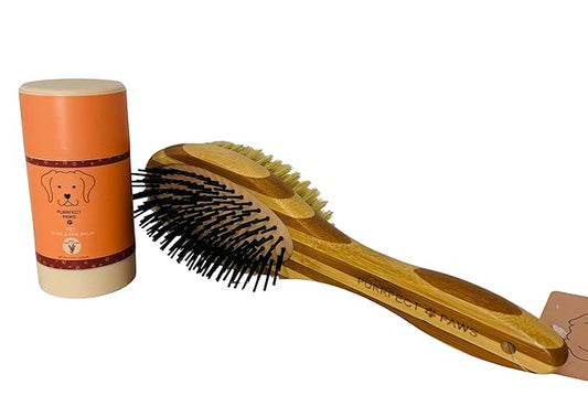 Bath & Body Works Sweet Honey Almond Pet Nose & Paw Balm 2.5 Ounces and Pin & Bristle Brush Set of 2