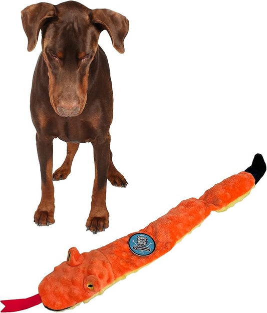 SPOT Skinneeez Extreme Triple Squeak Snake - Durable, Stuffing-Free Dog Toy with Rip-Stop Mesh & 3 Jumbo Squeakers, Built for Aggressive Chewers - Perfect for Medium to Large Dogs & Puppies, 25 inch