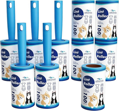 Extra Sticky Lint Roller, Mega Value Set 1000 Sheets for Pet Hair Removal, Dog and Cat Lint Remover for Clothes, Furniture, Carpet