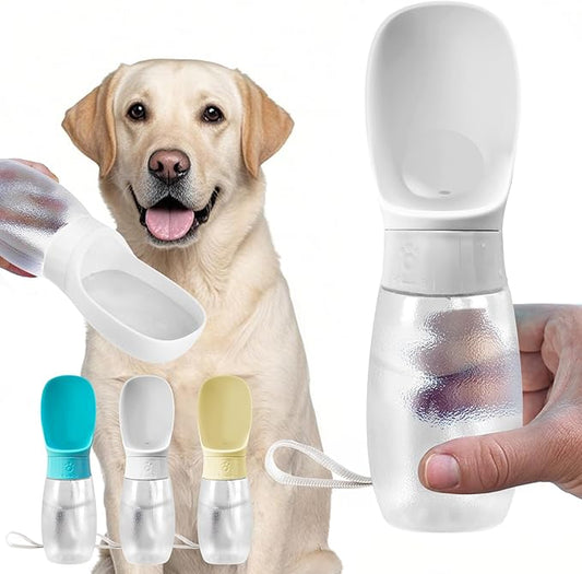 Kalimdor Dog Water Bottle, 19oz Leak Proof Portable Puppy Water Dispenser with Drinking Feeder for Pets Outdoor Walking, Hiking, Travel, BPA Free Food Grade Plastic