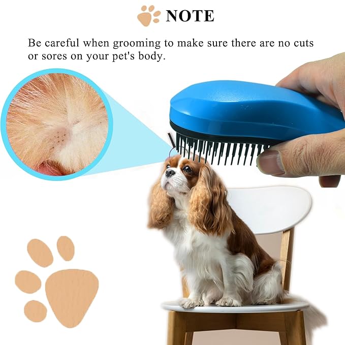 Small Dog Brush, Soft Pet Grooming Brush for Shih Tzus, Yorkies, Maltipoos, Maltese, Puppy Massaging Hair Brush, Cat Brush, for Small Animals Rabbits of All Hair Types (Frosted Pink)